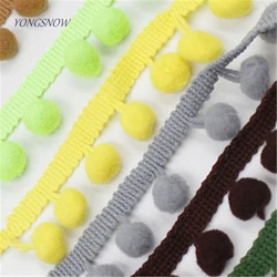 5 yard Merletto Del Tessuto Da Cucire Accessori Pompon Trim Pom Pom Decorazione Palla Nappa Frangia Del Nastro di Materiale DIY del Mestiere di Abbigliamento