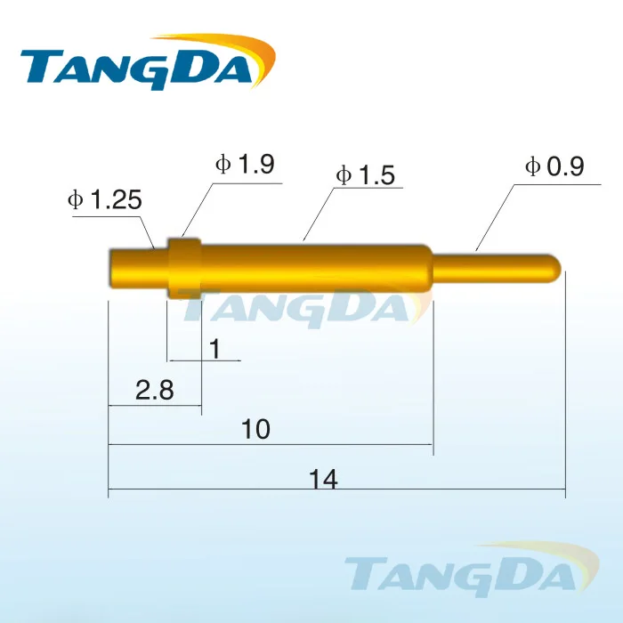 Tangda pogo pin connector DHL/EMS D1.9*14.0mm 1A probe Spring Battery connector Contact pin PCB board