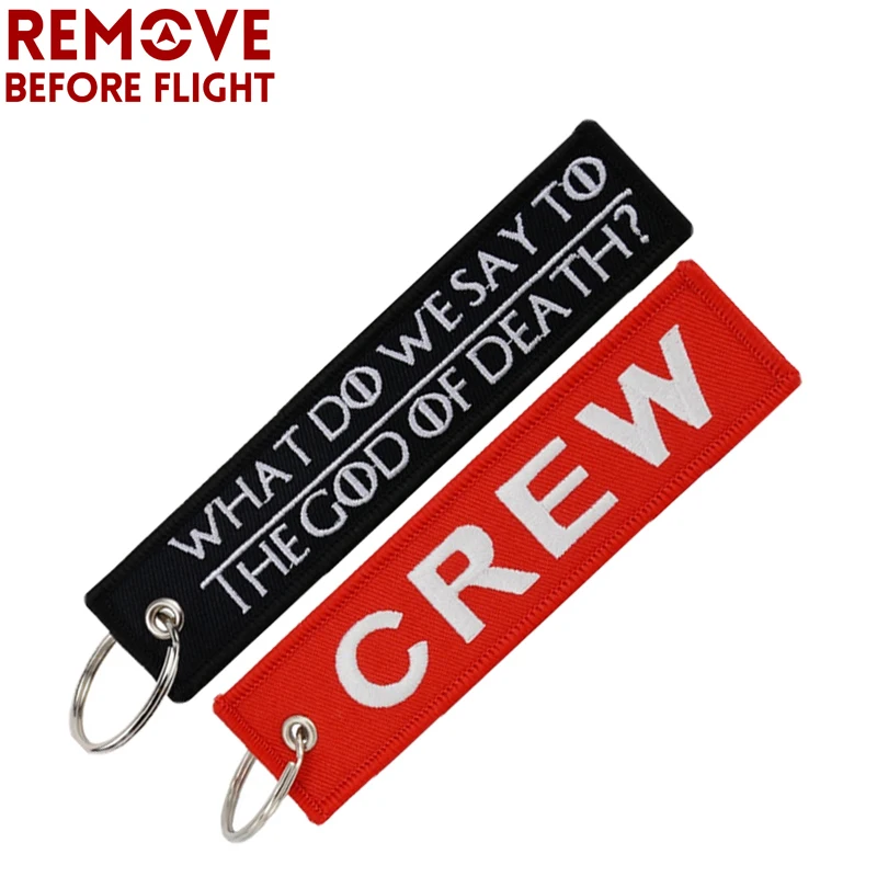 

2 PCS Fashion Keychain OEM Chaveiro Luggage Tag Embroidery Keyring for Aviation Gifts Chain Keychain Motorcycle for Car-Styling