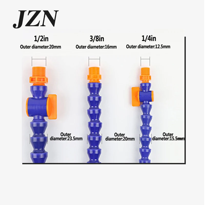 

2pcs machine tool plastic cooling pipe lathe water pipe universal slug pipe serpentine tubing regulating nozzle blowing air nozz