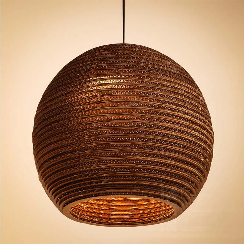 

Southeast Asia Naked Pupa Honeycomb Weave Kraft Paper Pendant Lamp Restaurant Teahouse Tea Bar Home Decor Lighting Fixture