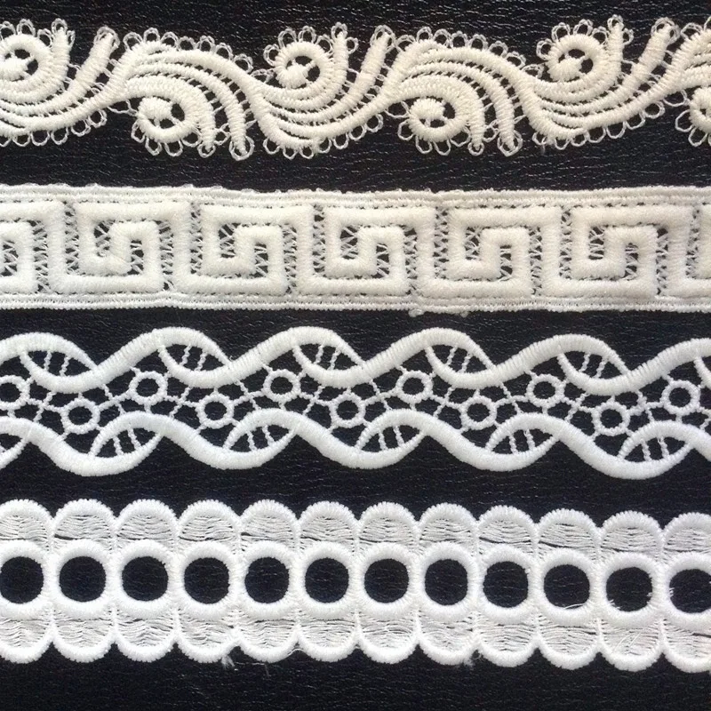 2.5-3.3cm milk fibre embroidery lace trim,RX171028C