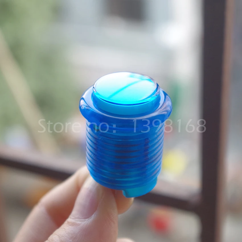 50PCs/Lot  24mm Illuminated LED Push Button Transparency Screw Arcade Button with Microswitch for Arcade Games Accessory