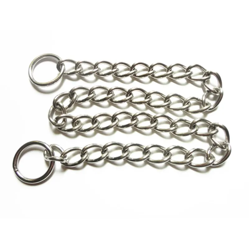 2pcs Heavy Duty Dog Collar Chain Rings Strong Metal Pet Lead Cheap Horse Chain  Pet Pony Leading Chain 660mm