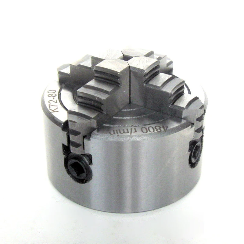 K72-80 4 Jaws Chuck 80mm Independent for CNC Lather Machine Welding Positioner Accessories