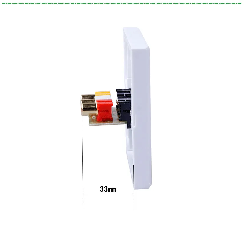 1PC YT1584 86mm Electrical Sockets RCA AV audio video socket Avoid welding Three lotus socket The plug-in module