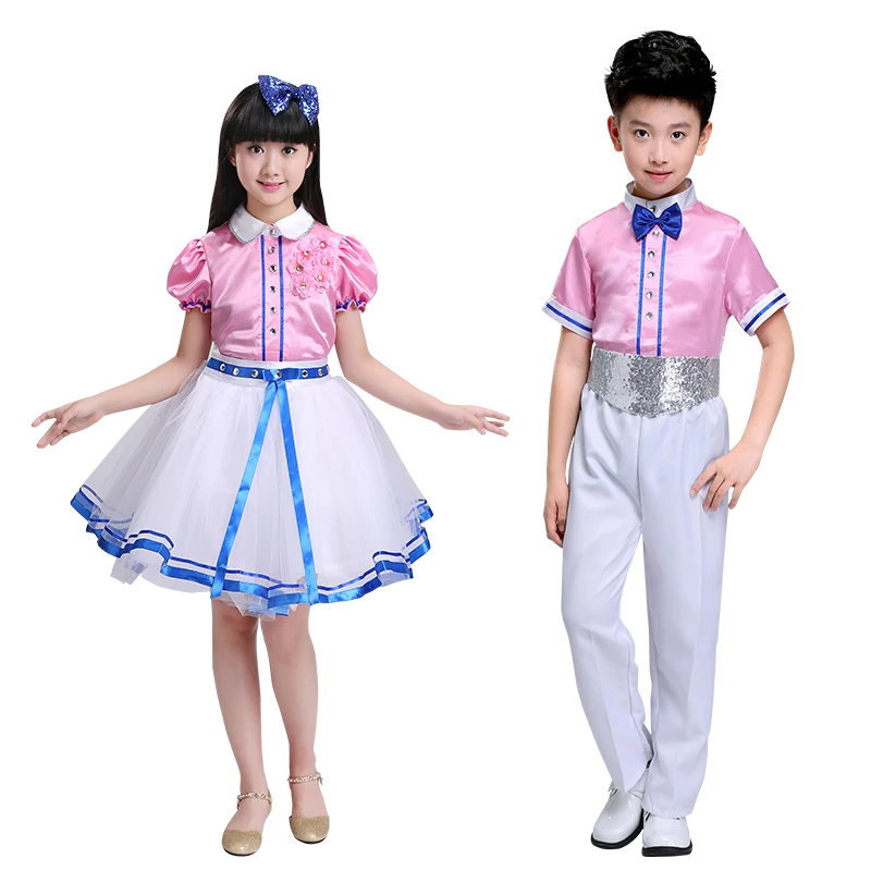 Girls ballet new children's choir clothing performance clothing for boys and girls choir performance reading clothes