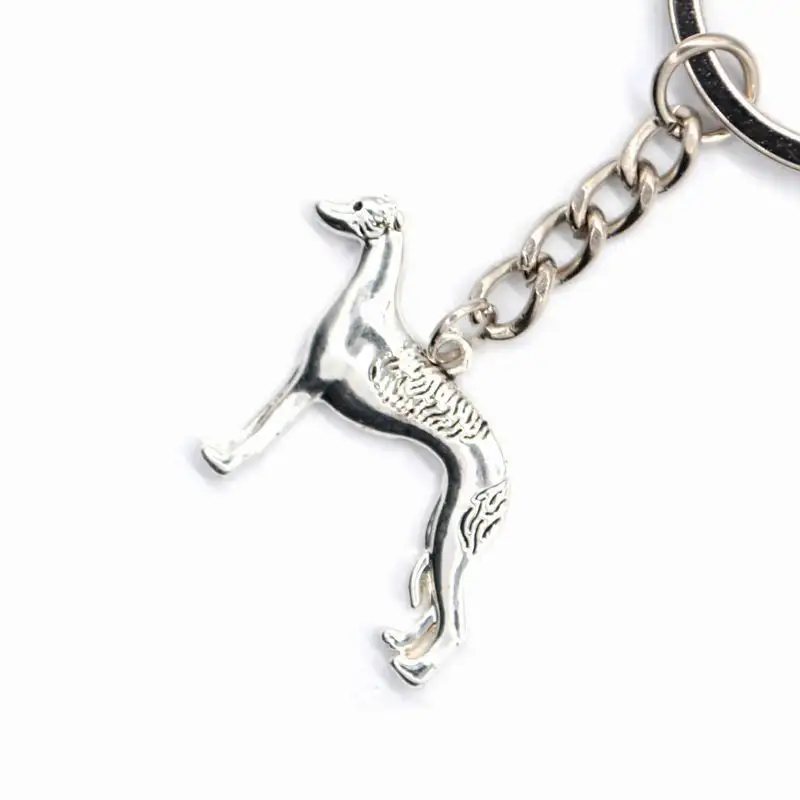 Hot Sale Women\'s Alloy Pendant Key Chains Lovers\' Standing Whippet Jewelry Dog Key Chains