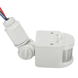 Interruptor de luz con Sensor de movimiento para exteriores, CA de 220V, infrarrojo automático, PIR, con luz LED