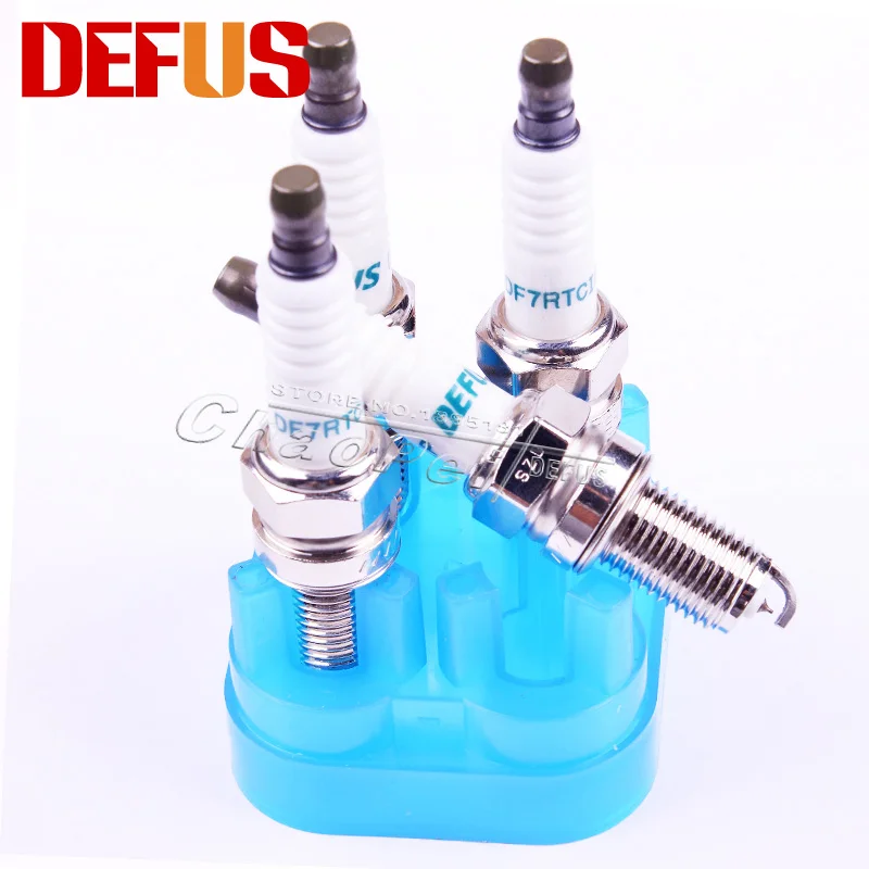 DEFUS NEW Spark Plugs For Suzuki 1.0L VOIS Chevy 1.2L Buick VVTI IKR7A DF7RTCI Replacement 09482-00525 Car Accessory Candle Kits