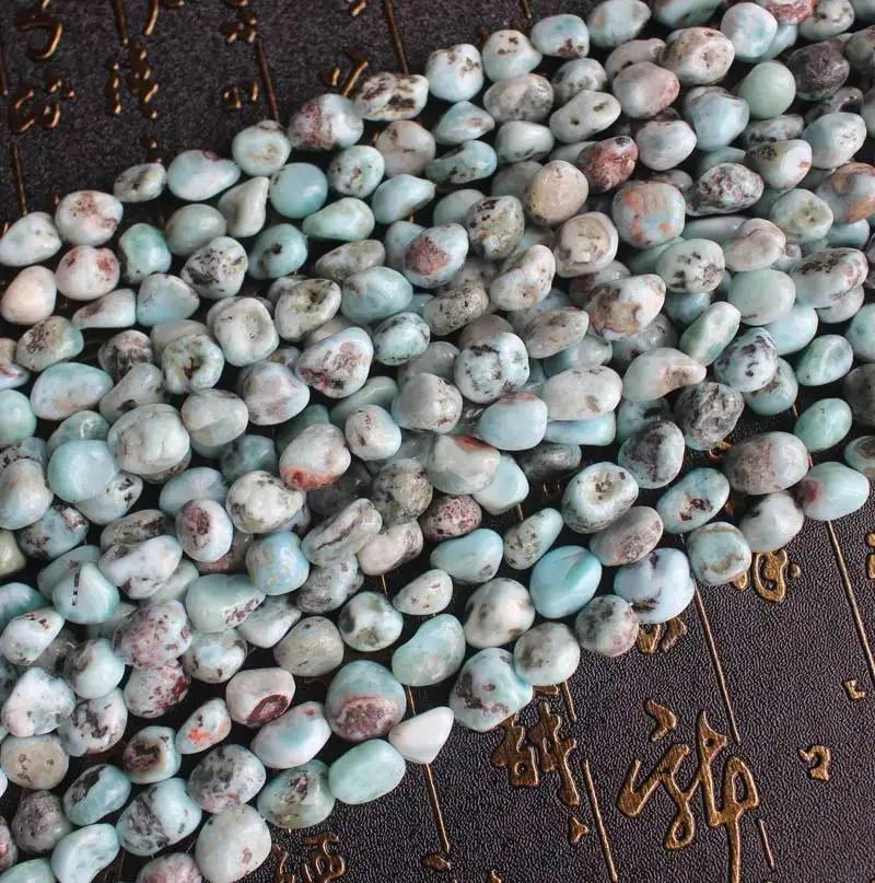 8-12mm Natural Larimar Freeform Loose Beads 15inch per strand Wholesale For DIY Jewellery ! view 2