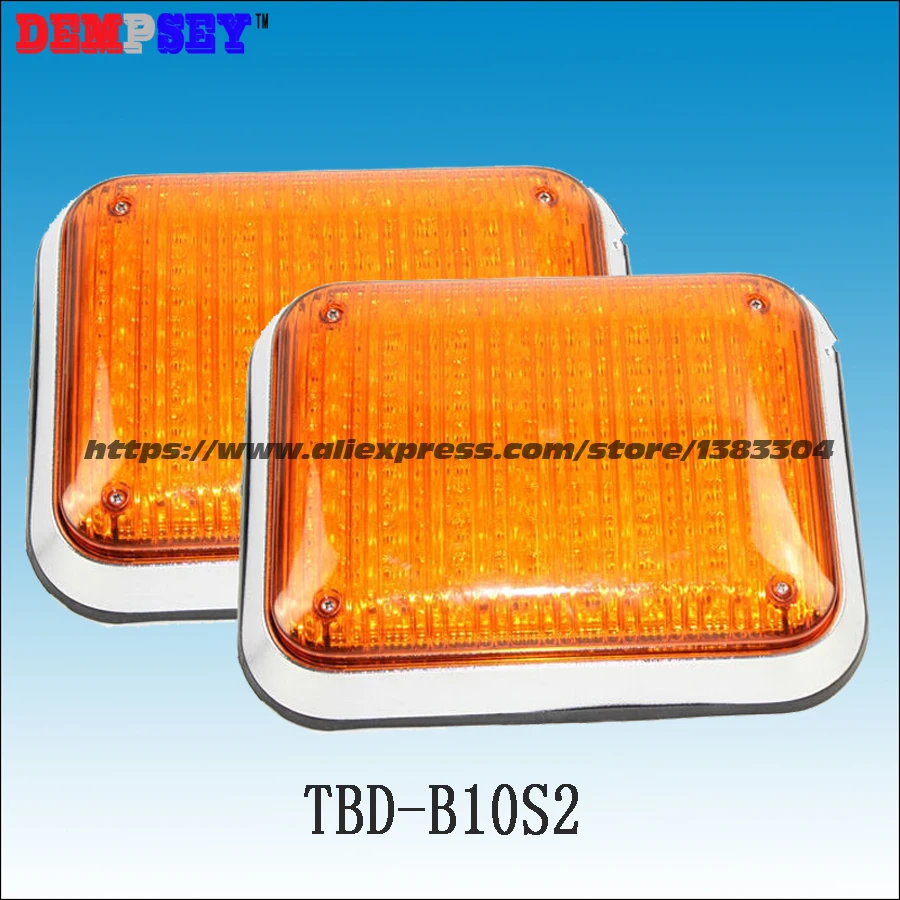 

Dempsey Amber Led Square Warning Surface Mount Light/Led Lights Traffic Police motorcycle Light/DC12V Or 24v(TBD-B10S2)