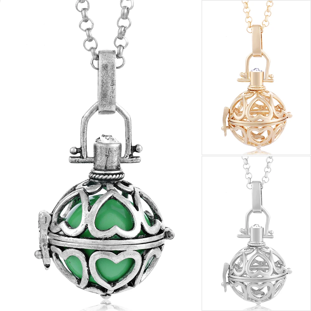 1PC Angel Caller Pendant Necklace Pregnancy Chime Ball Harmony Bola Cage Pendant Necklace Pregnant Women VA-013