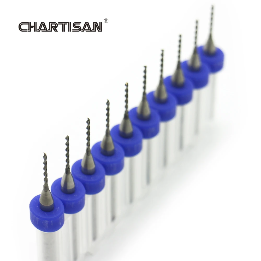 Imagem -02 - Chartisan-micro Brocas para Placa de Circuito de Impressão Carbide Micro Drill Cnc Pcb Twist Drill 0.31.2 mm