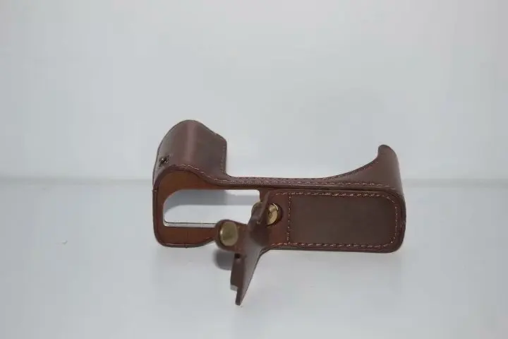 Funda inferior de cámara de PU, media bolsa, cubierta para Canon PowerShot G5X G 5X, apertura de batería