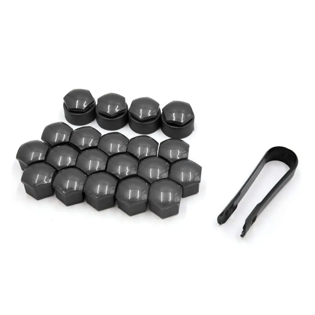 uxcell 20Pcs Gray Car Auto Wheel Nut Lug Hub Bolt Head Cover Screw Dust Caps Protection Exterior Decoration for Audi A6 C5