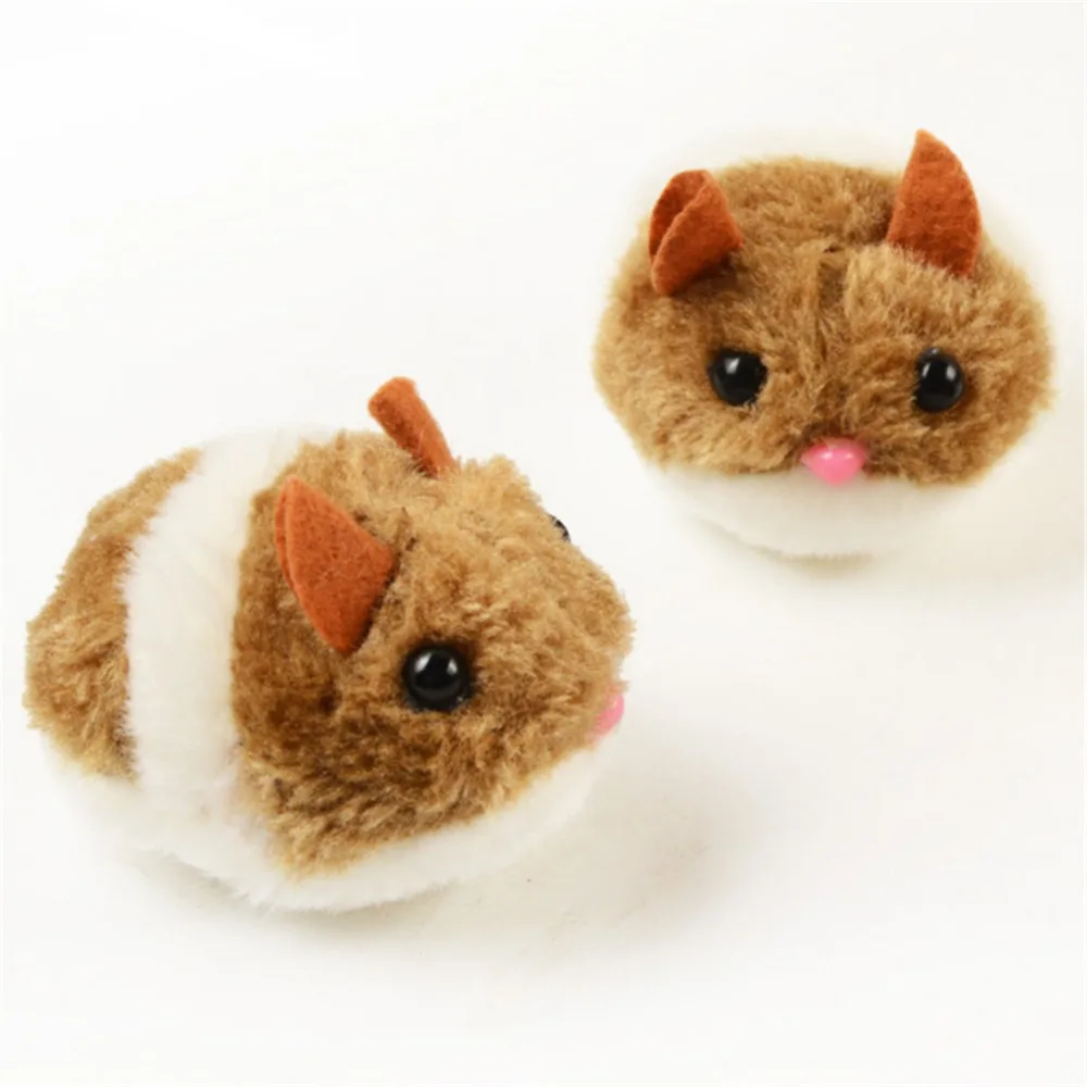 Funny Cat Toy Vibrating Mice Pull Lines Plush Mice Move Fake Mouse Clockwork Little Fat Mouse Fight Cat Interactive Pet Supplies