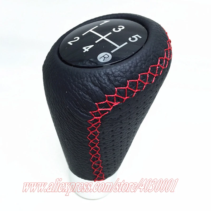 Universal 5R Speed Gear Shift Knob For STI Sport Parts Leather Gear Lever Knob