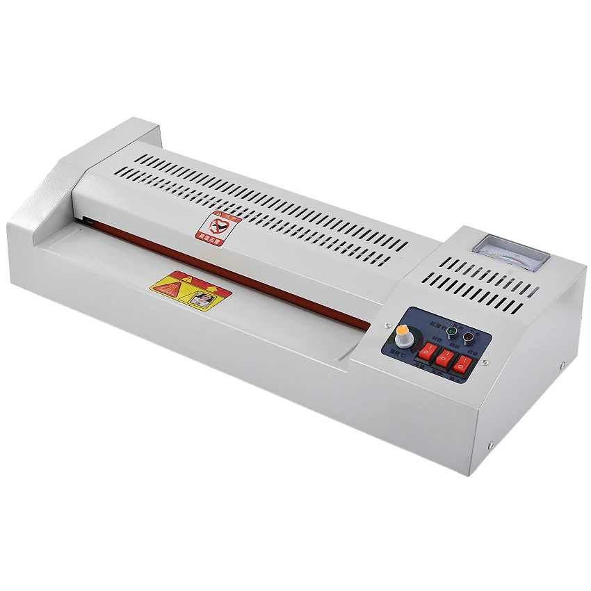 320A1 Level Adjustable Temperature Metal Laminator Hot and Cold A3 Photo A4 Laminating Machine for Office/Home 4 Rollers 320mm