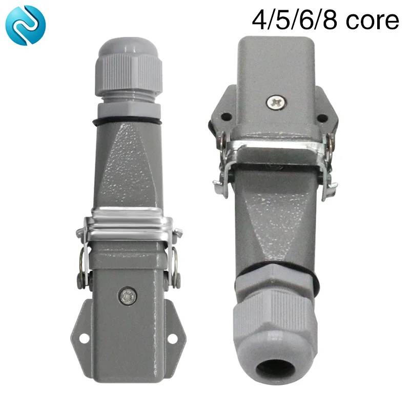 Heavy duty connector 4 core (3+1)5 core (4 +1)6 core (5+1)8 core (7+1) Waterproof plug socket for aviation industry 230V