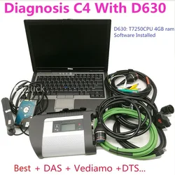 Hot MB Star C4 with Laptop D630 SD Connect c4 and Newest Softwares 2023.06 Vediamo DTS Installed activated diagnosis C4