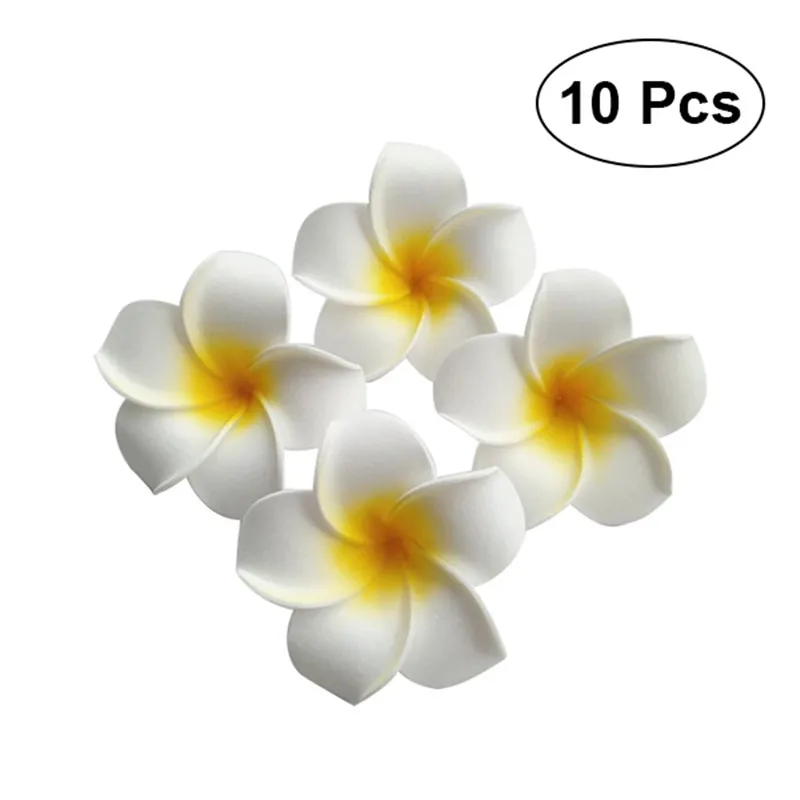 10 Pcs HawaiiFlower Hair Clip Clips for Girls Hawaiian Frangipani Women Seaside