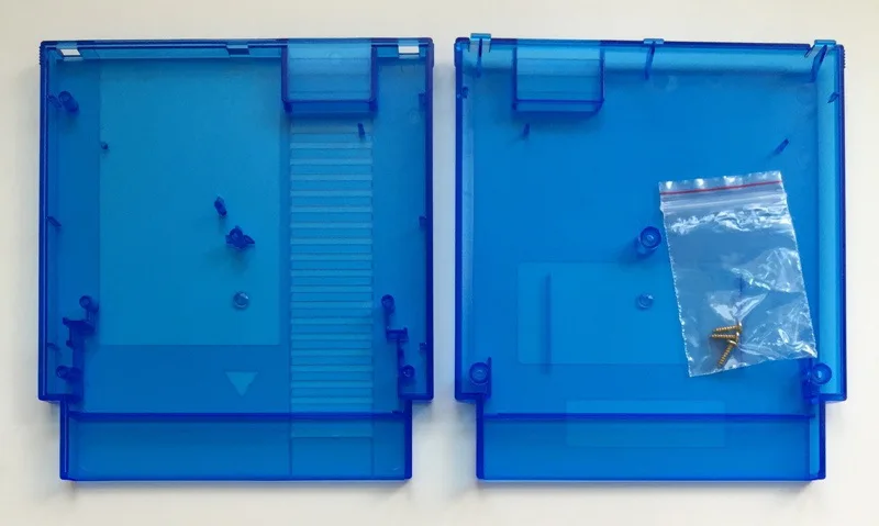 خرطوشة ألعاب بديلة 72 دبوس ، علبة بلاستيكية لوحدة تحكم NES