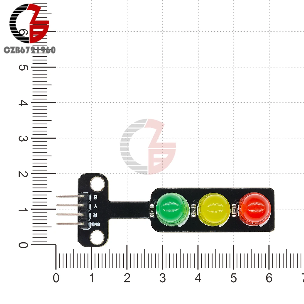 Mini módulo de luz de tráfico LED, 5V CC, pantalla LED de Color rojo, amarillo y verde para Arduino