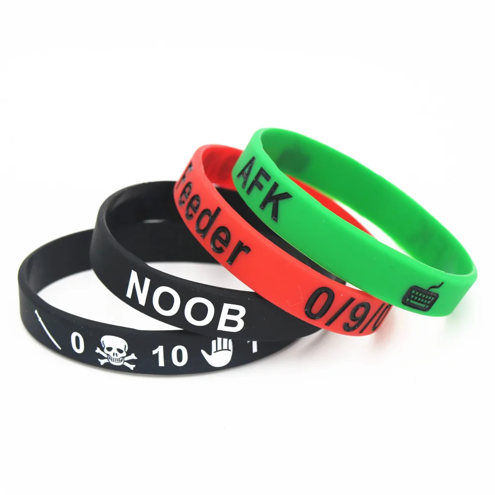 1PC Hot sale Noob inside and Feeder AFK Soft Rubber Wristband  Games Play Silicone bands Bracelets &Bangles Gifts Jewelry SH175