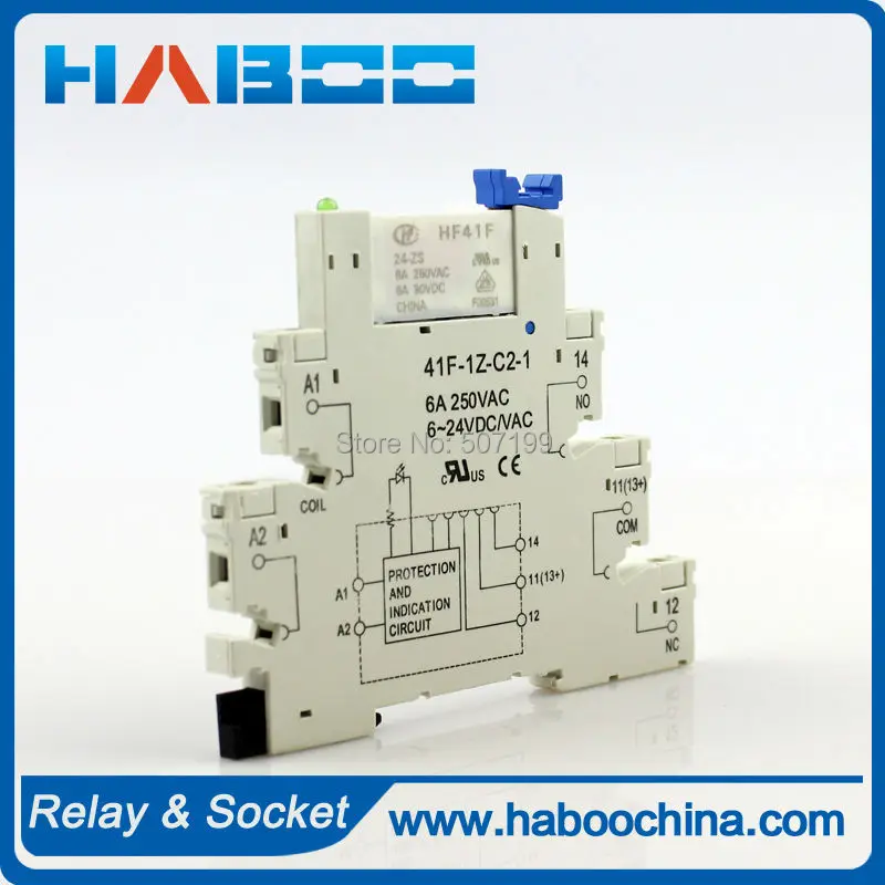 20sets packing 24VDC 41f-1Z-C2 socket with HF41F relay white color