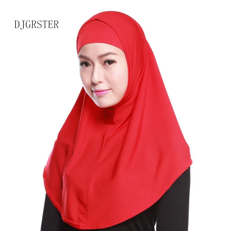 

DJGRSTER high quality women muslim chiffon scarf islamic georgette scarfs shawls headwear long wraps solid plain cotton hijabs