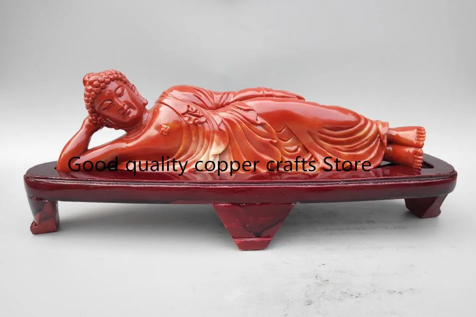 China Imitation Shoushan Stone sakyamuni sleep Buddha statue