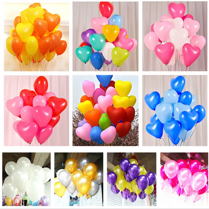 

5pcs Blue Purple Heart Latex Balloons Baby Birthday Party Decorations Kids Wedding Balloons Baby Shower Boy Inflatable Air Balls