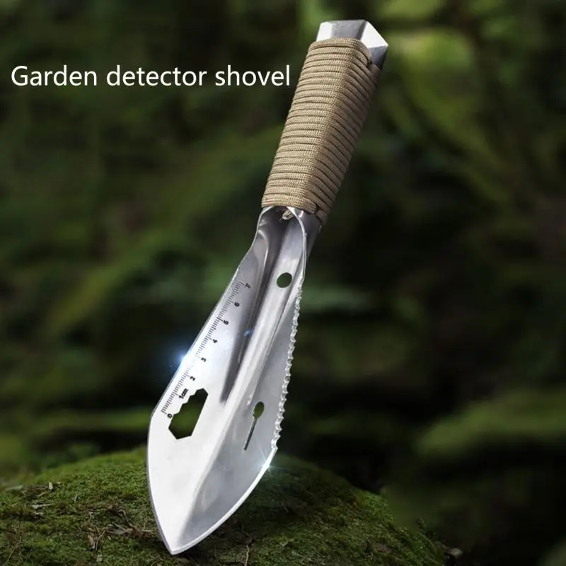 Multifunctional Metal Stainless Steel Detector Gardening Outdoor Small Shovel for Nursery/ Landscaping/ Camping