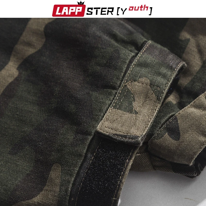 LAPPSTER Men Camouflage Streetwear Hooded Sweatshirts Hoodies 2023 Hip Hop Pockets Harajuku Hoodies Autumn Cotton Hoodies 2XL