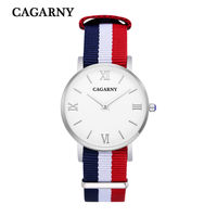 Fashion Women Watch Women Quartz Wristwatch Canvas Belt Ladies Dress Watch Women's Watches Reloj Mujer Montre Femme Cagarny New
