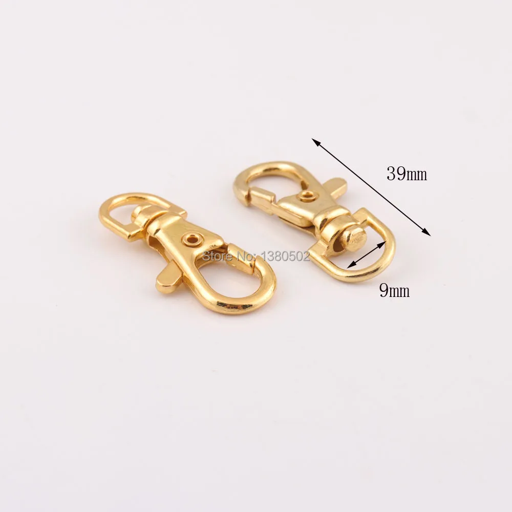 20pcs gold color  alloy Swivel Snap Hooks Clasps Clips buckle key ring  for bag accessories