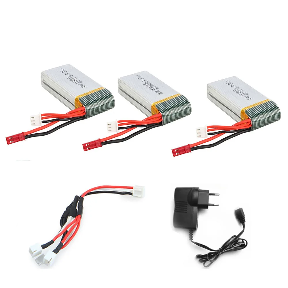 

High Capacity 3pcs 7.4v 2s 1200mah Battery For X101 X102H JJRC X6 RC Drone Spare Parts Accessories