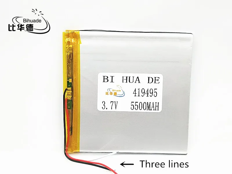 لى بو 3.7 V ، 5500 mAH 3 خط (بوليمر بطارية أيون الليثيوم) بطارية ليثيوم أيون للكمبيوتر لوحي 7 بوصة 8 بوصة 9 بوصة 419495