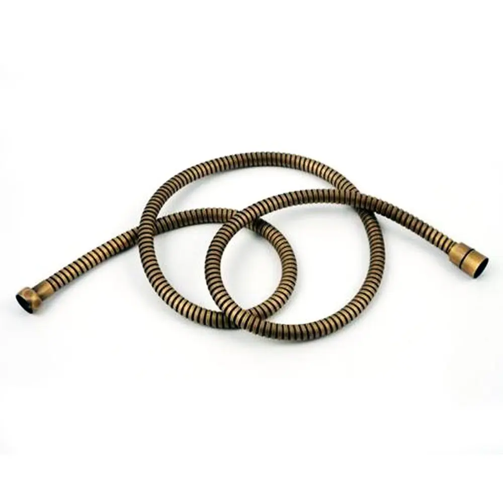 1.5m Stainless Steel Antique Brass Shower Hose Replacement Hand Spray Pipe