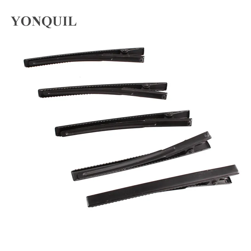 80 MM Black Prong Barrettes Brooch Clips Finding Alligator Clips Crocodile Clips DIY Hairclips Hair Accessories 100 PCS/Lot