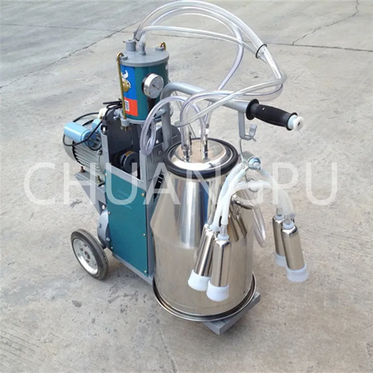 

single bucket piston pump goat milking machine