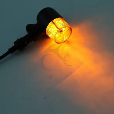 LED Metal Stalk Turn Signal Light For Harley Honda Dual Sport Cruiser Cafe Racer Two Colors