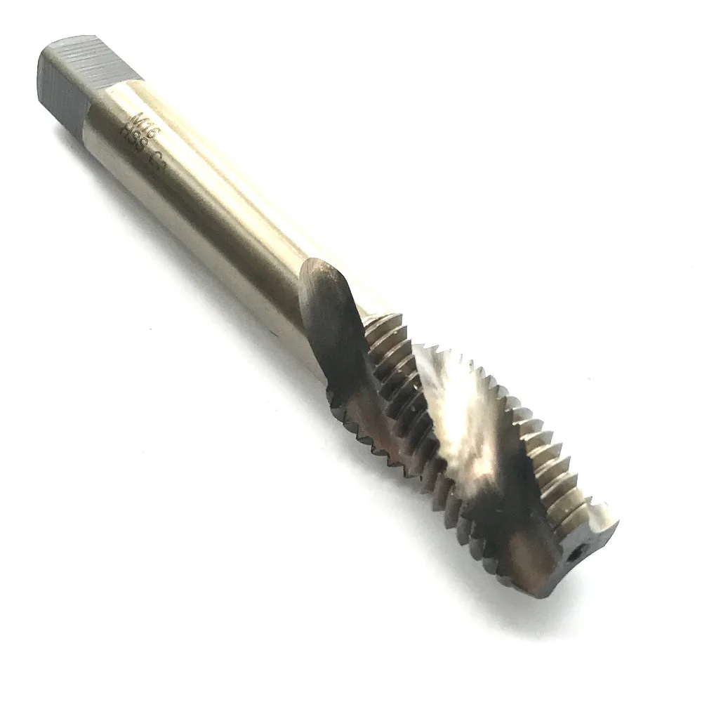 Cost Sale 1PC HSSM35 Co5% Made M14/M16*1.0/1.25/1.5/2.0mm Spiral Flute Machine Screw Taps for SS Workpieces Threading Work