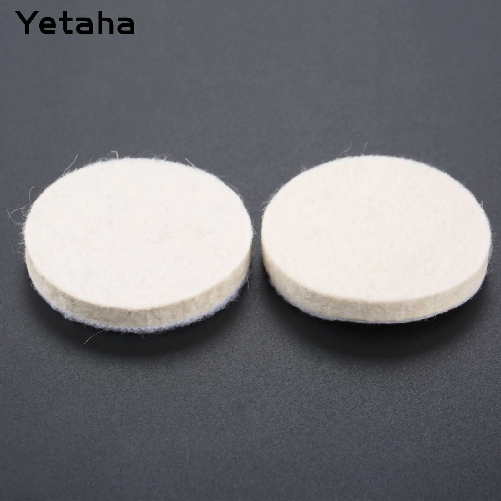 

2Pc 2" 50mm White Plush Wool Felt Polishing Pads Car Buffing Wax Round Wheel Disk Sheets For Car Cleaning Metals Glass Polishing