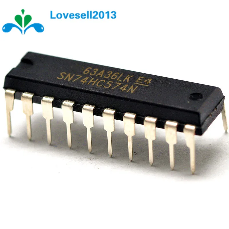 2pcs 74HC574N 74HC574 DIP-20 D-Type Flip-Flop Integrated Circuit IC DIP 20