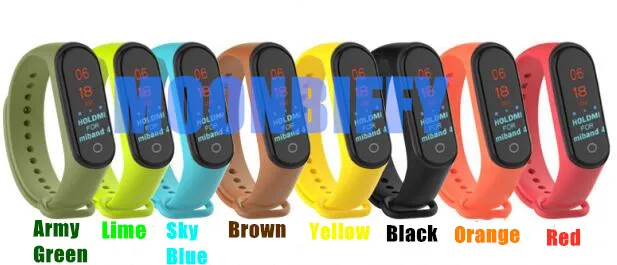 colorful mi band 4 accessories pulseira miband 4 strap replacement silicone wriststrap for xiaomi mi4 smart bracelet