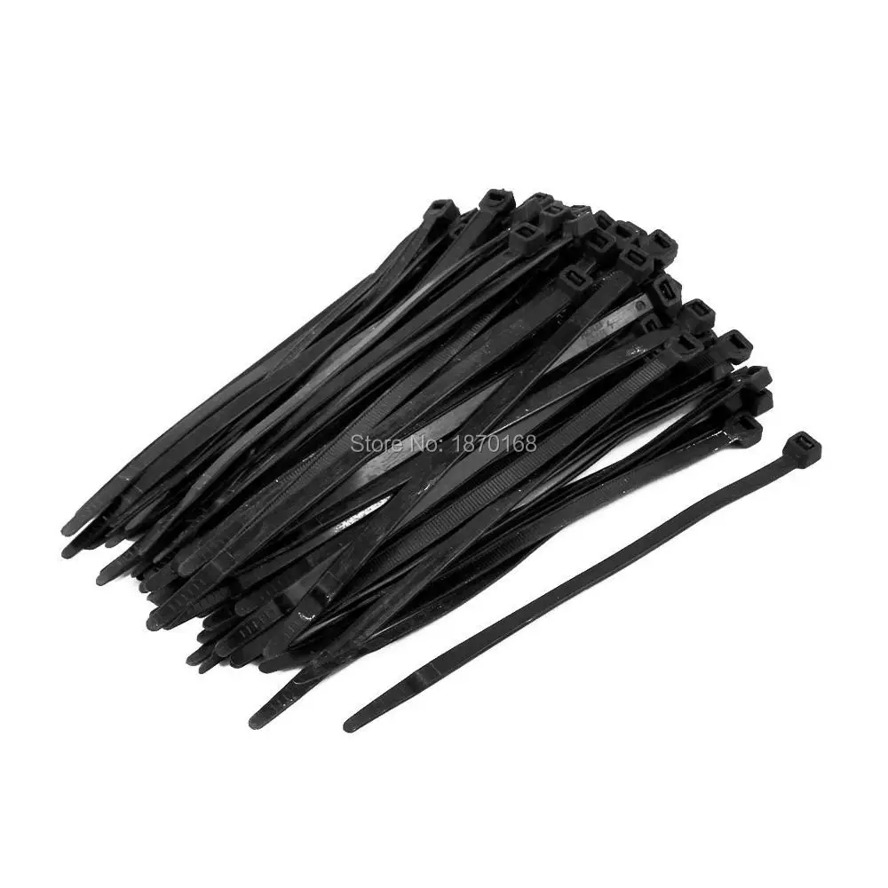 1000pcs 8mm x 300mm Nylon Self Locking Cable Zip Ties Fastener Black