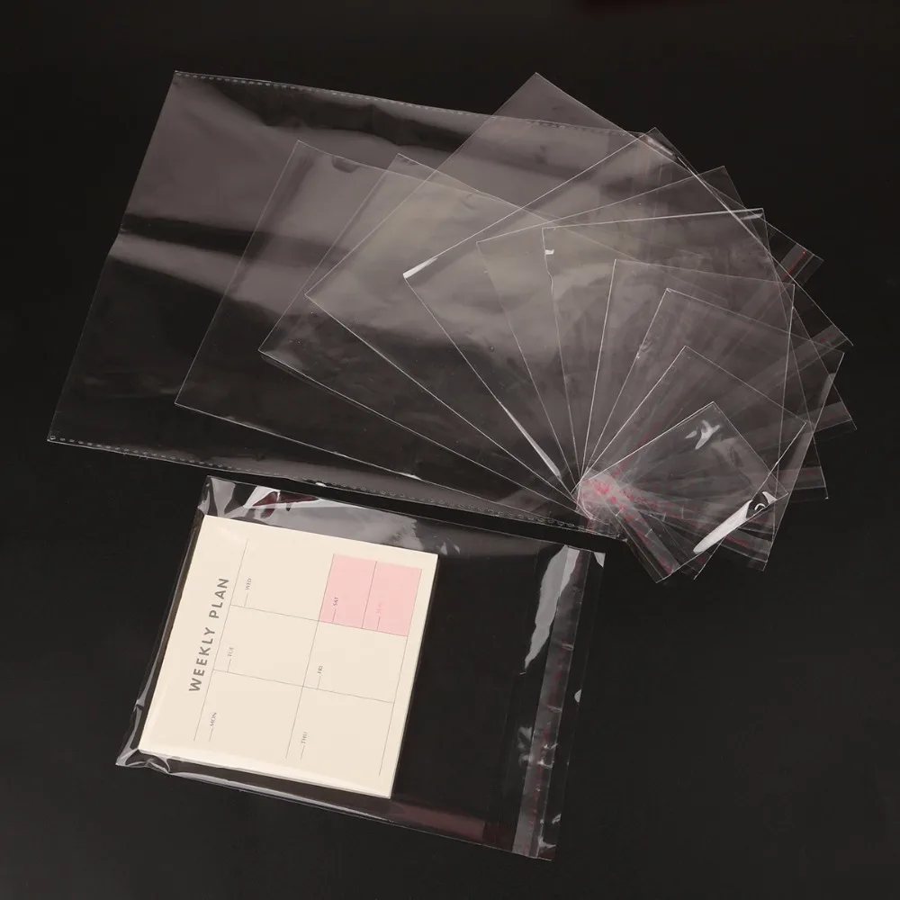 Multi Sizes Option Packaging Bags Transparent Opp Bag Packing Plastic Bags Self Adhesive Seal Storage Bag