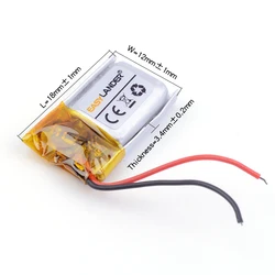 341218 3.7V 50mAh akumulator litowo-jonowy do zestawu słuchawkowego Bluetooth mp3 głośnik DVR zabawki inteligentny zegarek fotografi